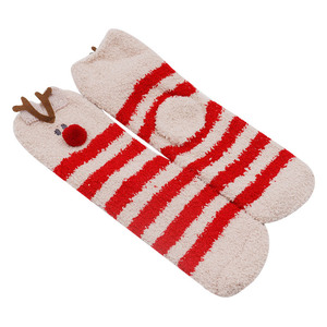 Chaussettes en velours pour <span class=keywords><strong>femmes</strong></span>, couleur corail, pour noël, vente en gros, en coton, personnalisées, Calcetines, style poupée de neige, 2021 - Product Image 4