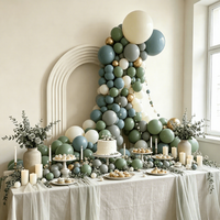 Décorations d'arche de ballons personnalisées rose et or blanc pour fête de naissance par Balloon Factory, comprenant un ensemble de ballons de 5 à 36 pouces.