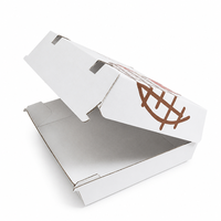 Caja de Papel Corrugado Plegable Personalizada para Comida para Llevar, Caja con Asa para Waffles, Caja para Sándwiches de Pollo