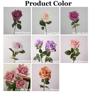 Chất Lượng Cao Bán Buôn Hoa Nhân Tạo Bất Cảm Ứng Giả Lớn Đầu Cao Su Tăng Trắng Màu Xanh Cho Đám Cưới Handmade Ngày Của Mẹ - Product Image 5