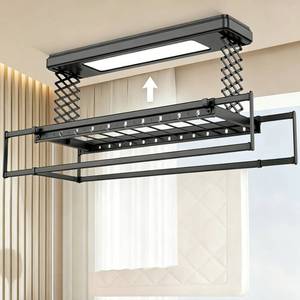 Factory direct sales intelligent remote control LED lighting, expandable and durable electric drying rack - Product Image 5