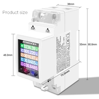 AT2PW 100A Tuya WIFI Din Rail Compteur d'énergie Interrupteur intelligent Télécommande AC 220V 110V Numérique Volt Amp Kwh Facteur de fréquence