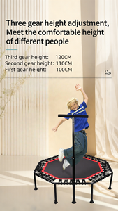 Équipement de gym à domicile CE, trampoline de fitness, trampoline hexagonal silencieux de 45 pouces, lit de saut pour exercices cardio en intérieur/extérieur - Product Image 5