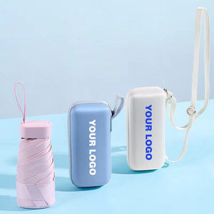 High Quality Pocket Umbrellas Travel Colorful 5 Fold Portable Foldable Uv Protection Capsule Mini Pocket Umbrella with Logo