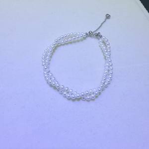 Zhuji Almost Flawless 3-4mm Freshwater Pearl Bracelet <b>Sterling</b> <b>Silver</b> Adjustable Fried Dough Twists Fashion <b>Pendant</b> <b>Necklace</b> - Product Image 3
