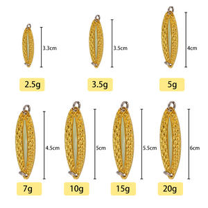 Leurre Cuillère Métallique 7g Doré avec Hameçon Triple à Plumes pour la Pêche au Bar en Fond - Product Image 5