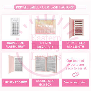 Extensions de <span class=keywords><strong>cils</strong></span> Préfact Bouquet de haute qualité Bouquets pré-faits parfaits Promade Lashes Ventilateurs de volume 3D Extension de <span class=keywords><strong>cils</strong></span> Longue tige - Product Image 2