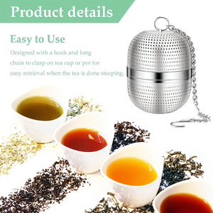 304 thép không gỉ tái sử dụng thân thiện với môi cổ điển <span class=keywords><strong>Tea</strong></span> Infuser ấm trà lọc với Durable thanh lịch trà bóng - Product Image 6