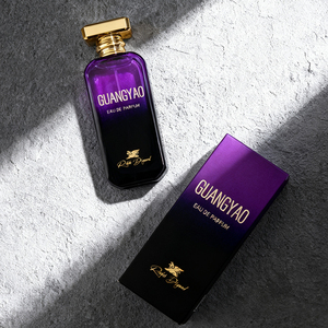 Venta al por mayor de fábrica: Botella de perfume de lujo vacía de 100 ml, personalizada, con degradado <span class=keywords><strong>morado</strong></span> y pulverizador. - Product Image 6