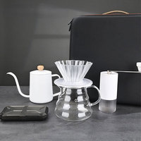 Nouvelle tendance personnalisé voyage verser sur café Kit Portable fonctionnel Style cafetière boîte-cadeau café voyage ensemble outils
