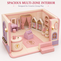 Maison de jeu de rôle pour enfants, style salon de beauté, avec rembourrage doux personnalisé, coiffeuse et armoire de maquillage, pour enfants, café et école maternelle