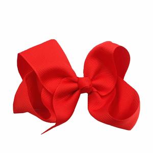 Aksesoris rambut anak-anak grosir pita rambut butik Grosgrain 10x7cm dengan klip - Product Image 6