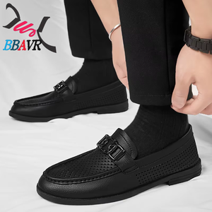 Chaussures mocassins décontractées pour hommes, taille 39-44, respirantes, légères, en PU, avec fermeture éclair, antidérapantes, pour le printemps - Product Image 4