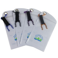 Pochette personnalisée en PVC recyclable avec fermeture éclair, enduite anti-UV, pour l'emballage de bouteilles d'eau et de serviettes rafraîchissantes