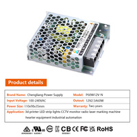 Alimentation à découpage LED DC-DC 12V 60W 5A simple et fine SMPS CE ROHS pour