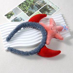 بالجملة مخصص الكرتون لطيف أفخم نجم البحر الشيطان عقال النسيج عصابة شعر حديقة الأطفال الملونة - Product Image 5