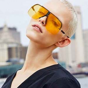 Gafas de Sol Cuadradas de Moda 2021 para Hombre y Mujer, Protección UV400, Tamaño Grande, Montura Media Extra Grande - Product Image 1