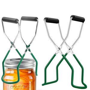Stainless Steel Can Clamps Green Non Slip Heat Resistant Jar Lifting Tongs For Canning Bottles - Product Image 1