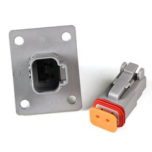 Разъем автомобильный герметичный DT04-2P-L012, 2-контактный, с фланцевым адаптером, корпус-штекер - Product Image 6