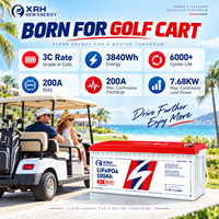 Batterie solide LFP 38,4 V 100 Ah avec chargeur intelligent 43,8 V 20 A et BMS intelligent, 6000 cycles, pour chariot de golf, moteur de pêche à la traîne, système solaire