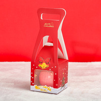 Neue Weihnachtsgeschenkverpackungstasche mit Fenster, goldene Schrift, bedruckt mit 'Merry Christmas', grüne und rote Papiertüte für Weihnachtsveranstaltungen