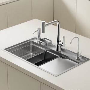 Fregadero de Cocina Estilo Japonés, Acero Inoxidable 304, Fregadero Grande de un Solo Tazón para Lavar Verduras y Platos - Product Image 1