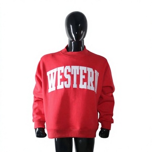 Sudadera de cuello redondo estilo universitario para mujer, con gráfico personalizado, tipo jersey, oversize, informal, estilo urbano, al por mayor, fabricante - Product Image 4