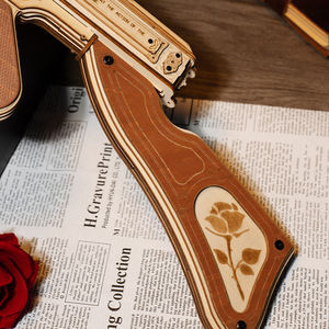 Robotime Rokr <span class=keywords><strong>Tiktok</strong></span> Vente à Chaud 3D Puzzles en Bois LQB01 Kit de Modèle de Submachine Pistolets Jouets pour Adultes - Product Image 6