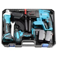 Ensemble d'outils électriques 3-en-1 TQ WO113 : Perceuse à percussion, Marteau perforateur, Meuleuse d'angle, Batterie rechargeable 2000 mAh, Garantie 1 an