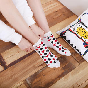 Socksmate Summer Fun Novedad Tobillo <span class=keywords><strong>Odd</strong></span> Heart Mujeres Naipes Algodón Juego de póquer Zapatilla Hombres en <span class=keywords><strong>calcetines</strong></span> a granel - Product Image 5