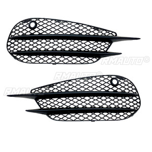 สำหรับเมอร์เซเดส-เบนซ์ ซี คลาส W205 C180 C200 C260 ปี 2015 2016 2017 2018 กระจังหน้าสีดำ ฝาครอบไฟตัดหมอก - Product Image 2