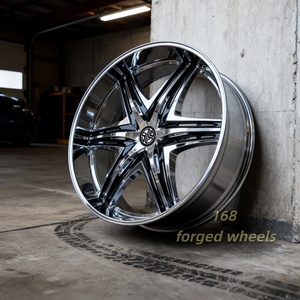 168 Jantes personnalisées 20 22 24 26 pouces en aluminium 6061-T6, à profil profond, chromées, forgées en deux parties pour Cadillac <span class=keywords><strong>Hummer</strong></span> Chrysler <span class=keywords><strong>Lamborghini</strong></span> - Product Image 2