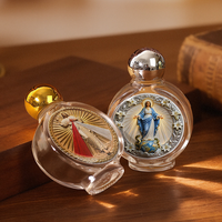 Bouteille d'eau bénite de 15 ml, bouteille religieuse de la Vierge Marie, icône de Jésus, baptême catholique, ustensiles d'église, décoration