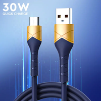 LDNIO LS801 1 mètre TPE charge rapide Câble USB 30w Transfert de données Câble rapide Vente en gros Micro Type-C USB Câble de date