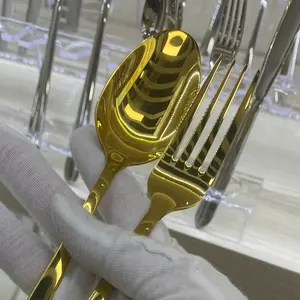 Jieyang Factory Unique Spoon Sets Stainless Steel PVD Gold Non- Magnetic 12PCS Cutlery