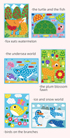 Kit d'artisanat éducatif avec boutons pour enfants, puzzle mosaïque DIY, jouet cadeau