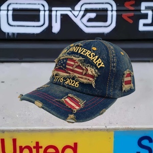 Gorra de Béisbol Retro de 6 Paneles, 100% Algodón, Ajustable, Estilo Vintage, con Logotipo Personalizado, Gorra Snapback, 250th - Product Image 2