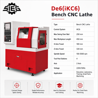 Tour CNC miniature SIEG De6(iKC6) avec 8 stations ATC, portée de 300 mm, MT3, 1500 W, pour laboratoire, éducation, usine, fourniture industrielle