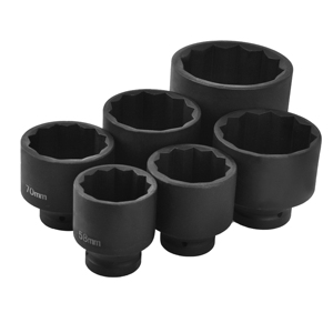 Douille d'impact <span class=keywords><strong>12</strong></span> points 1 pouce CR-MO phosphate de manganèse 120mm 65mm douille robuste à 6 points - Product Image 3
