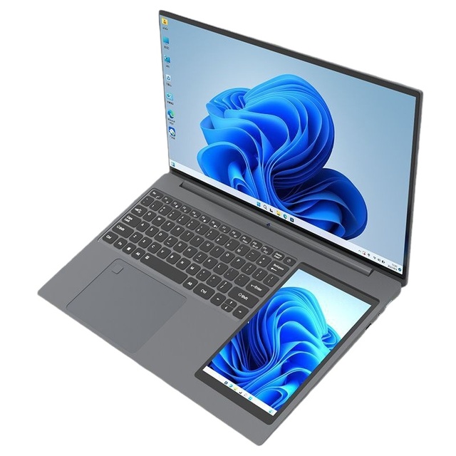 15.6 + 7 Inch Dual Screen Laptop 7 Inch Touch Screen Computer With RGB Backlit Keyboard