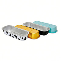 Boîte rectangulaire en aluminium, compatible friteuse à air, qualité alimentaire avec couvercle, pour emporter, barbecue, emballage, vente en gros, offre spéciale