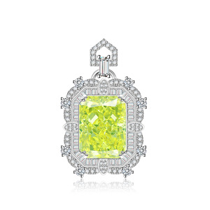 Collier pour femme en argent plaqué, pendentif fleur de glace, zircon multicolore, version haut de gamme - Product Image 2