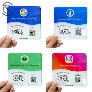 Etiqueta/Tarjeta Acrílica/Epoxi RFID NFC con Chip NTAG213, Resistente al Agua, para Reseñas de <span class=keywords><strong>Google</strong></span>, Uso Comercial y Hotelero, Venta al Por Mayor - Product Image 3