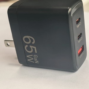 อะแดปเตอร์ชาร์จเร็ว GaN Tech PD 65W มาตรฐาน UL US รองรับ PPS ช่องเสียบ USB 1 ช่อง และ Type-C 2 ช่อง สำหรับโทรศัพท์มือถือ iPad และแท็บเล็ต - Product Image 4