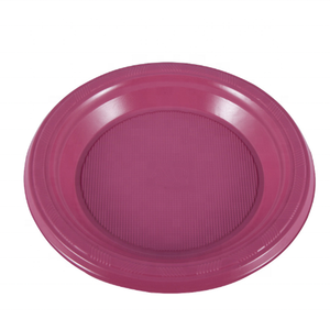 Assiettes jetables bleu foncé <span class=keywords><strong>en</strong></span> plastique rond de couleur unie pour toutes les occasions-pour Noël Pâques Diwali - Product Image 3