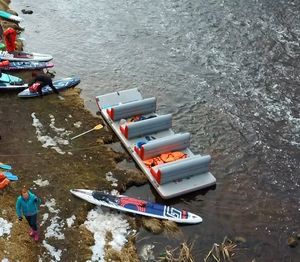 <span class=keywords><strong>Luge</strong></span> à neige gonflable grand radeau flottant bateau eau Sup Dock avec canapé pour se détendre - Product Image 6