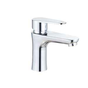 Robinet de lavabo en acier inoxydable SANIVITAL pour hôtel et appartement, robinet mélangeur moderne eau chaude et froide, robinet de lavabo chromé à montage sur plan - Product Image 1