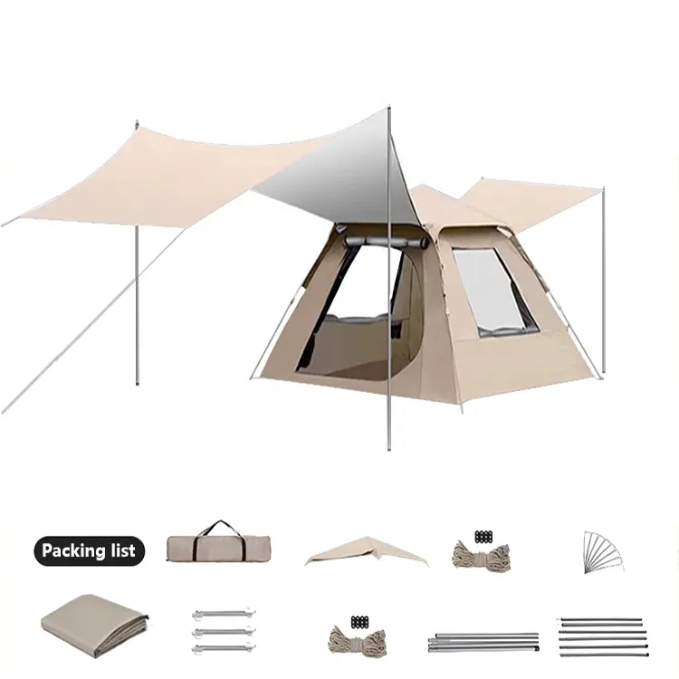 4 ila 6 kişi 4 kişi Marquee kampı kolay kurulan çadır çadır kamp açık su geçirmez