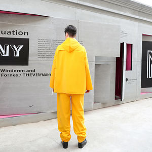 Combinaison de pluie en PVC-polyester pas chère Imperméable jaune - Product Image 6