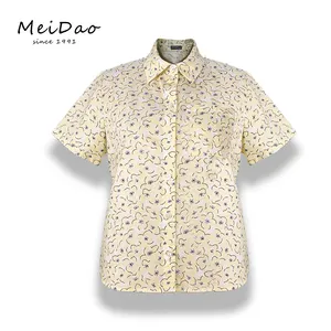 MEIDAO-140151 Small Flower Pattern Yellow Blouse